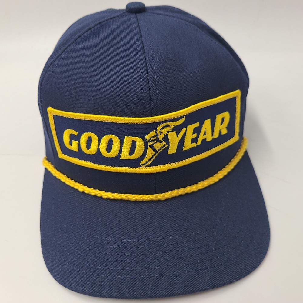 Vintage Goodyear Hat Snapback K-Products Blue Rope Patch #1‎ in Racing Tires Men